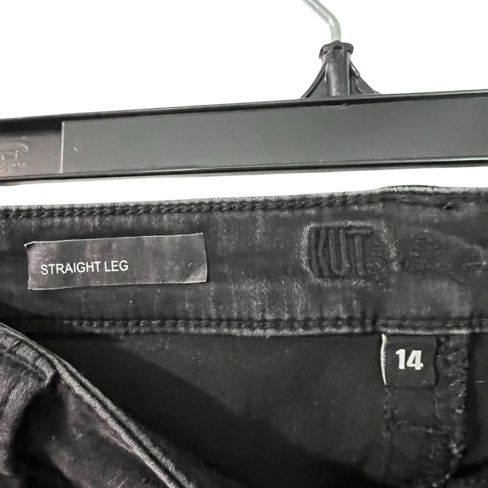 Kut Straight Leg Jeans Black Size 14